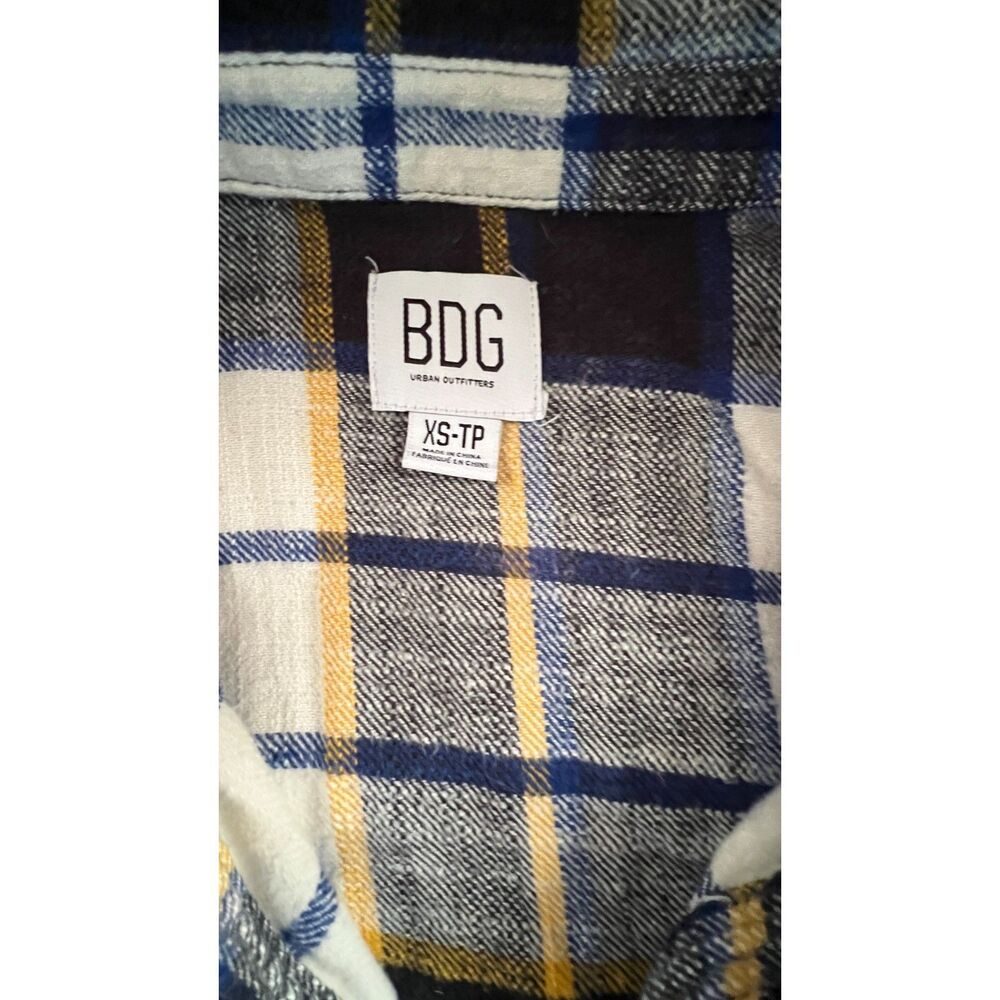 Urban Outfitters BDG Patchwork Plaid Raw Hem Flannel Shirt Size XS - Picture 5 of 5